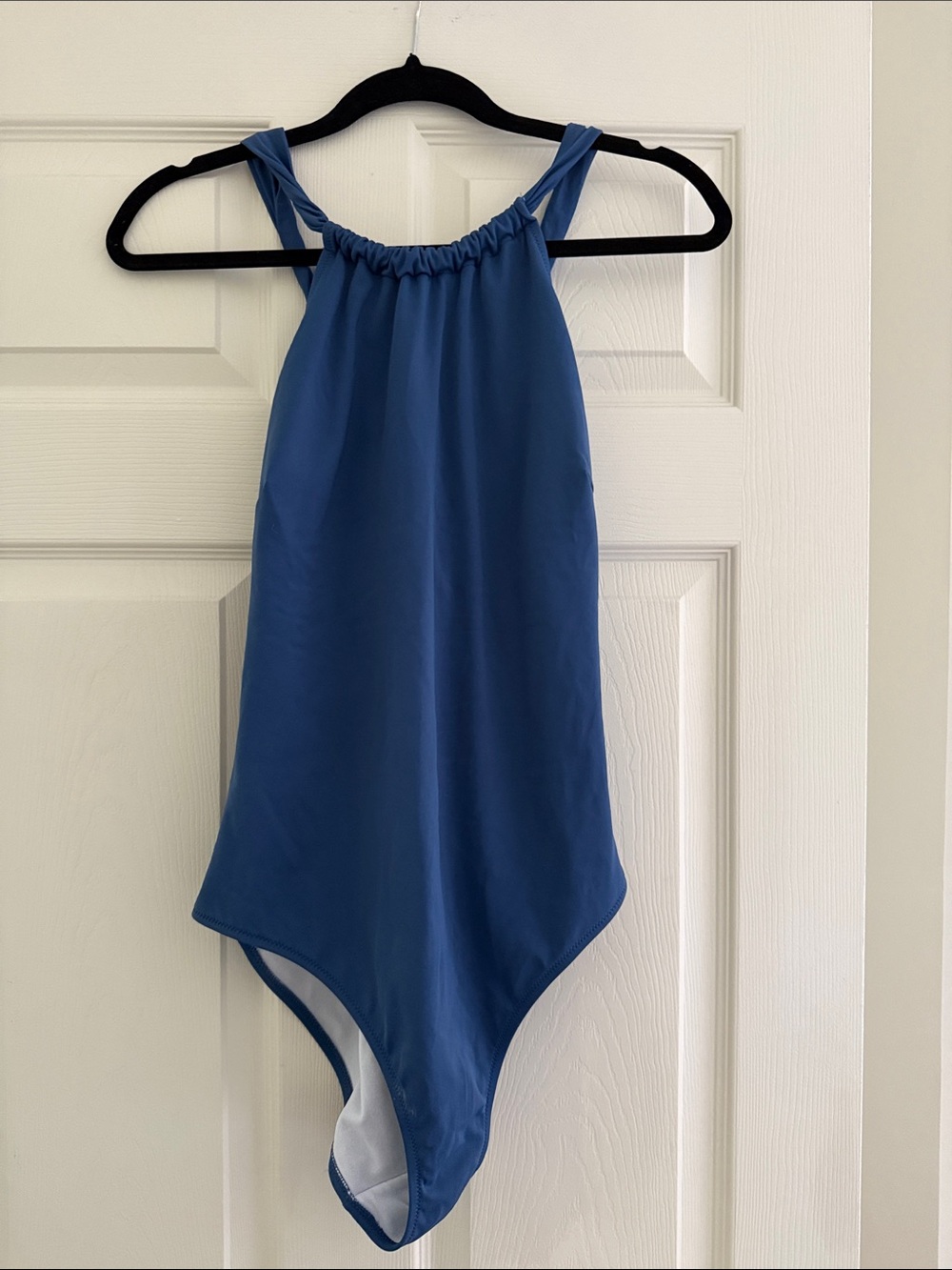 Boden Blue High-Neck One-Piece Swimsuit